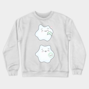 Amoeba hugs are often fatal. Biology Pun Fun Crewneck Sweatshirt